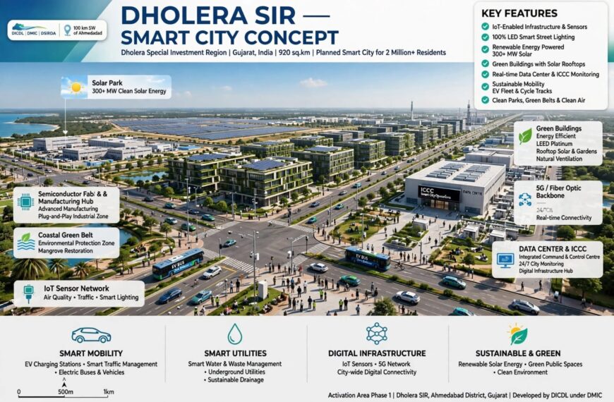 Dholera Smart City Dholera SIR Gujarat Dholera Infrastructure Development Dholera International Airport Dholera Semiconductor Project Ahmedabad Dholera Expressway Dholera Real Estate Investment